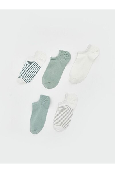 LC Waikiki Striped Women's Booties Socks 5-Pack
