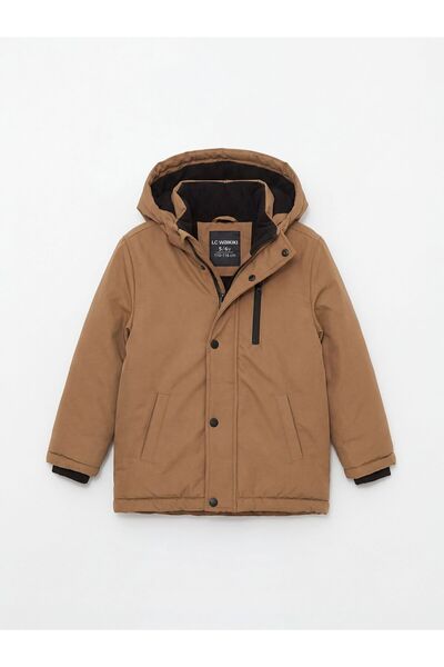 LC Waikiki معطف ستاندرد فورم بغطاء رأس للأولاد