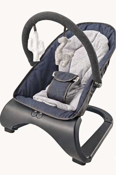 FitchBaby كرسي هزاز ديلوكس للأطفال من فيتش بيبي – مقعد محمول ببطانة كتان مريح...