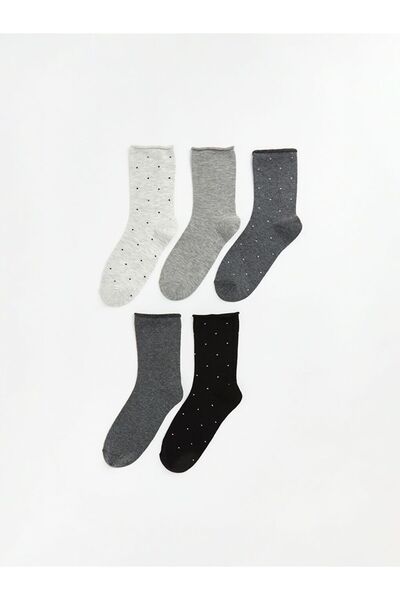 LC Waikiki Polka Dot Women's Socks 5-Piece Set