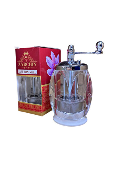 ZARCHIN مطحنة زعفران - هيكل زجاجي مثالي لطحن الزعفران الطازج لأطباق الطعام وا...