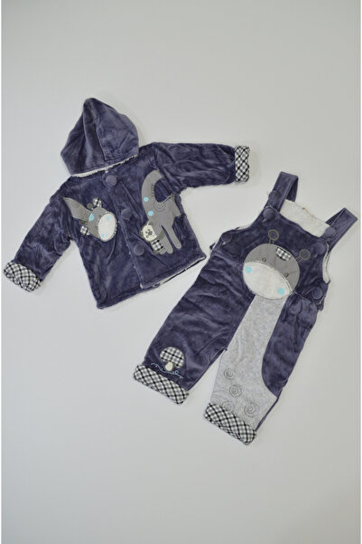 Baby Slon Kids Clup Kışlık kadife içi full welsoft astarlı çıtçıtlı zurafa na...