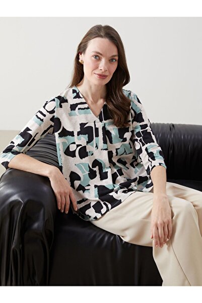 LC Waikiki V-Neck Patterned Blouse