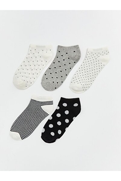 LC Waikiki Polka Dot Women's Booties Socks 5-Pack
