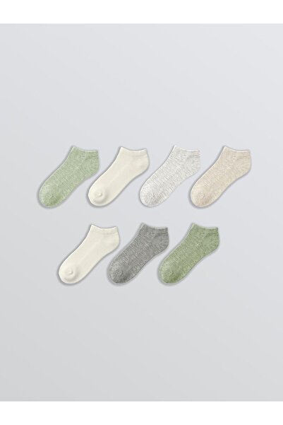 LC Waikiki Women's Plain Booties Socks 7 Pack