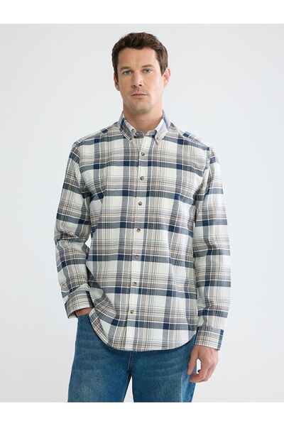 LC Waikiki Regular Fit Plaid Men's Gabardine Shirt