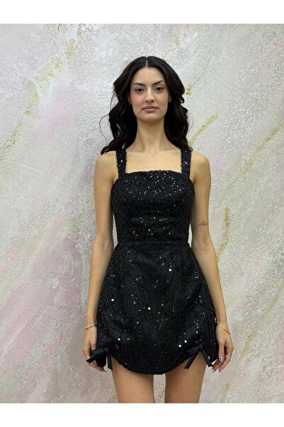 Lidya Kids PUL VE BONCUK DETAYLI MİNİ ELBİSE