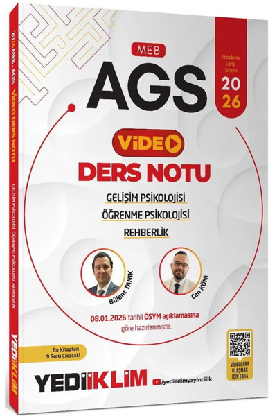 Yediiklim Yayınları Yediiklim 2026 MEB-AGS Eğitim Bilimleri Gelişim, Öğrenme ...