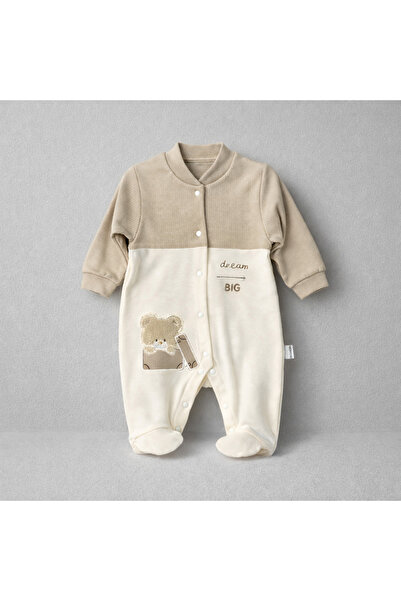 Eymen&Meva Baby Clothing Baby Bebek Ayıcık Nakışlı Uzun Kollu Patikli Kız - E...