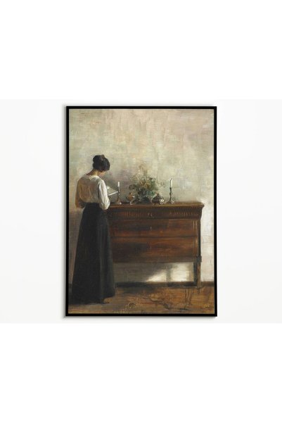 NinaStore Vintage Kadın Portre Posteri Duvar Sanatı Dekor Posteri Baskı Duvar...