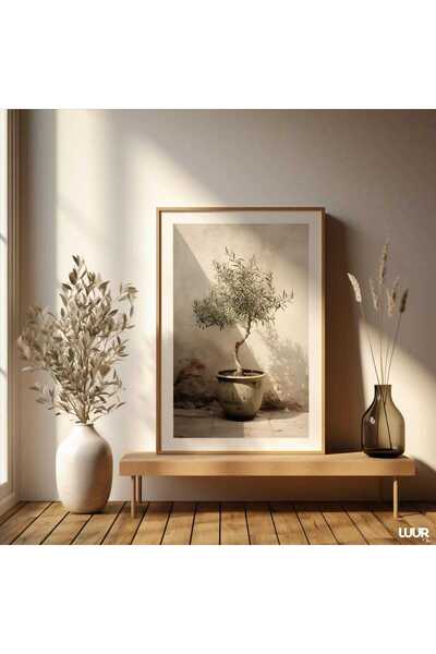NinaStore Boho Duvar Sanatı Zeytin Ağacı Akdeniz Yeşili Poster Vintage Ev Duv...
