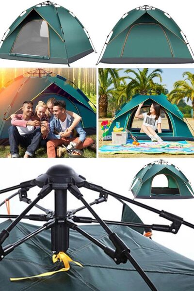 Munico Çift Katlı Kamp Çadırı Su Geçirmez 4-5 Kişi Açık Yürüyüş Tırmanma Seya...