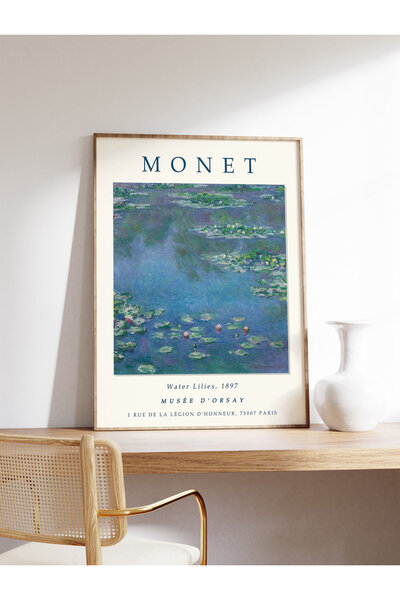 NinaStore Claude Monet Posteri Su Zambakları Monet Baskısı Vintage Çiçek Deko...