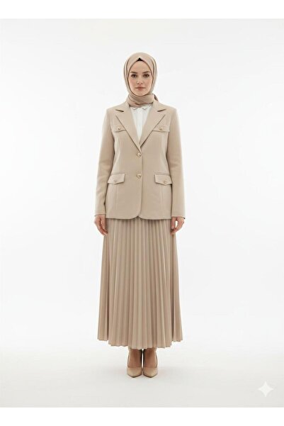 ELİFİMTESETTÜR Kemerli Blazer Ceket ve Piliseli Takım