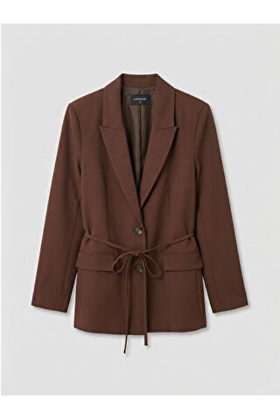 LC Waikiki Artı-Store Jacket Collar and Long-Sleeved Women's Jacket with Sing...