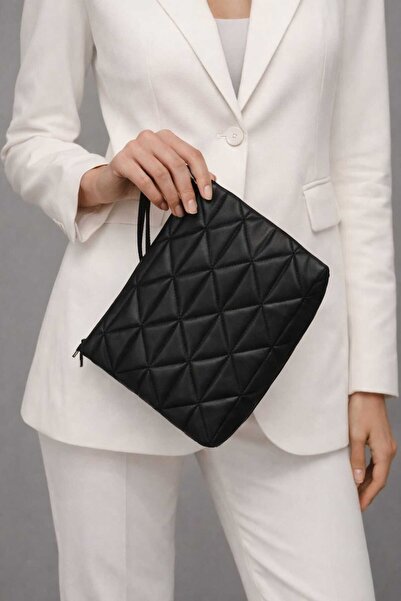 MOODMODA Women's Black Clutch Portfolio Bag 25Cm*16Cm