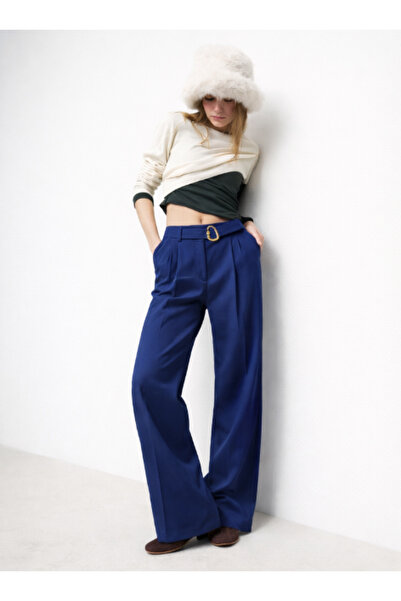HAKKE Yüksek Bel Kemer Detaylı Palazzo PANTOLON