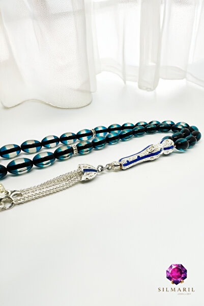 Silmaril Store Special Turquoise Tasseled Vermilion Amber Prayer Beads – Shin...