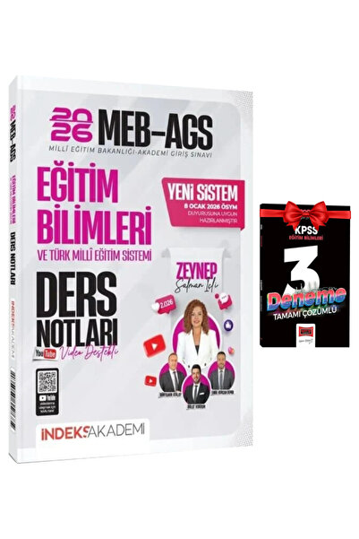 İndeks Akademi 2026 MEB-AGS Eğitimin Temelleri ve Türk Millî Eğitim Sistemi D...