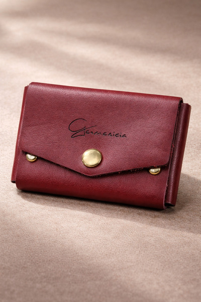Germenicia Handcrafted Genuine Leather Card Holder Wallet – Minimal Design, S...