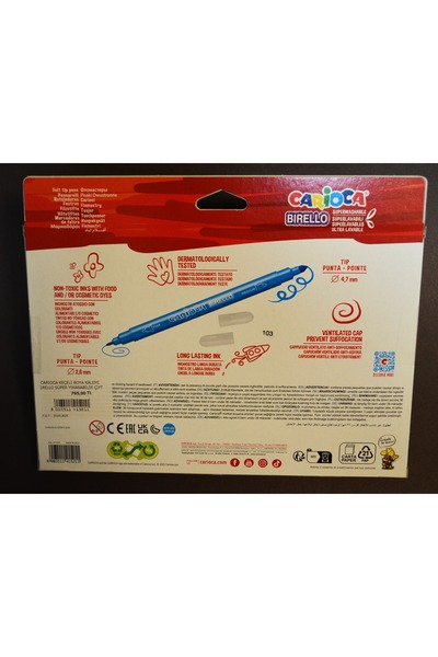 Carioca Carioca Carioca Bırello Süper Yıkanabilir Çift Taraflı Keçeli Boya Ka...