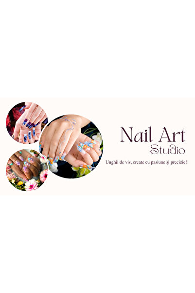 Generic (Unbranded) Banner „Nail Art – Salon de manichiură” – 150 × 75 cm