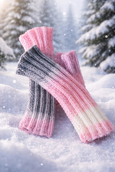 Duru Elegance El Örgüsü Pamuk Şeker Parmaksız Eldiven