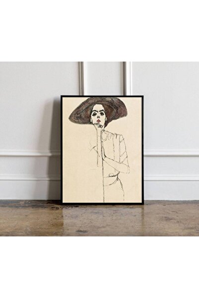NinaStore Egon Schiele Kadın Portresi (1910) Baskı Egon Schiele Sanat Baskısı...