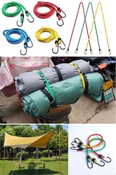 Munico Kamp İçin Elastik Kauçuk Çadır Halatı Çanta Yürüyüş Seyahat Bagaj Bağl...