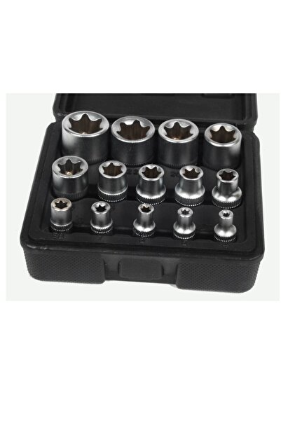 Bass Polska 14-piece torx socket wrench set, Bass Polska, 1/2", 3/8", 1/4" E4...