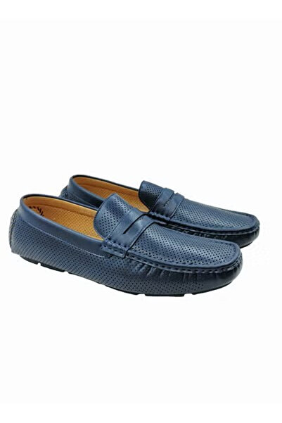 Generic Comfortable Slip-On Formal Loafer Shoes Blue