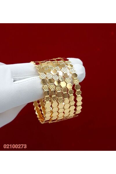 Company Gold-plated alternative bangles, 6 pieces, size 22