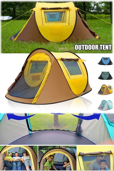 Munico 4 Kişilik Waterproff 5 Saniyede Kurulan Otomatik Kamp Çadırı Hafif Kon...