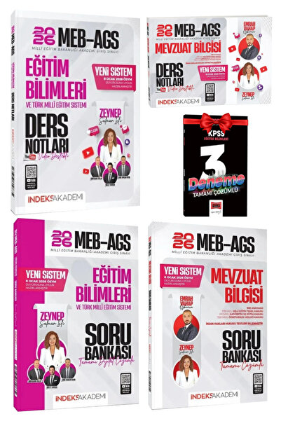 İndeks Akademi 2026 MEB-AGS Eğitimin Temelleri+Mevzuat Bilgisi Ders Notları+S...