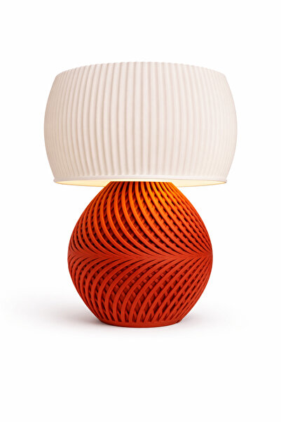 VOLTMARKET Spiralform 3D Design Decorative Lampshade Red Knitted Body, Warm L...