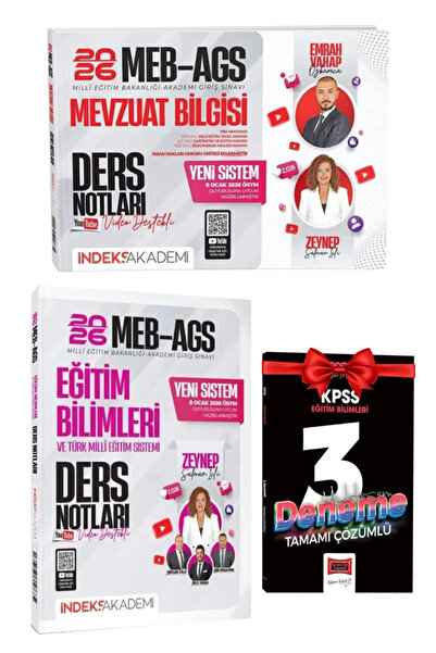 İndeks Akademi 2026 MEB-AGS Mevzuat Bilgisi+Eğitimin Temelleri Ders Notları|E...