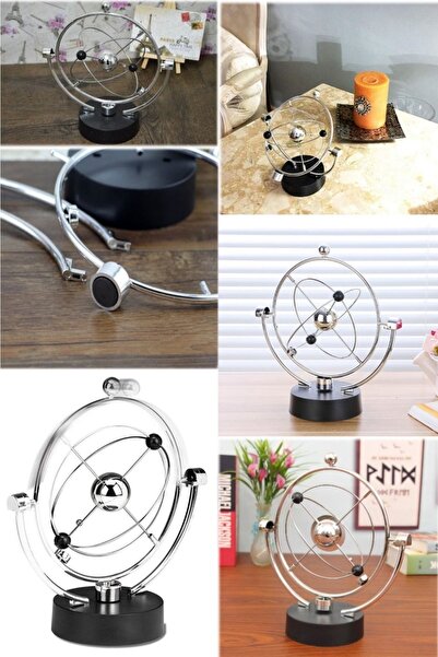 Munico Ton's Cradle Eğlenceli Çelik Denge Topu Fizik Bilim Masası Oyuncak Aks...