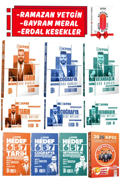 Yargı Yayınları Benim Hocam 2026 KPSS Ramazan Yetgin Tarih+Coğrafya+Vatandaşl...
