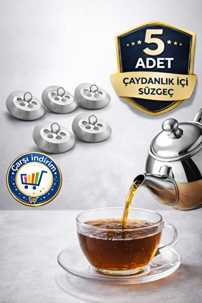 nistabolje 5 Pieces Teapot Strainer Teapot Filter Stainless Steel Durable Pra...