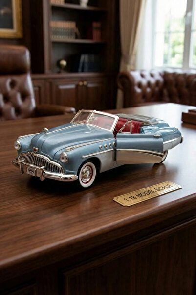 craftivio Motormax 1:18 1949 Buick Roadmaster Diecast Model Car - Blue - Meta...