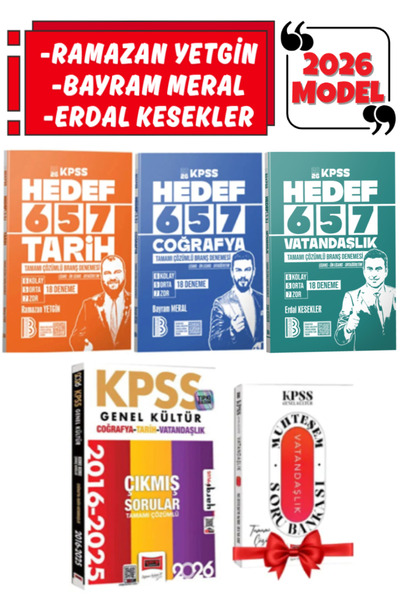 Yargı Yayınları 2026KPSS Ramazan Yetgin Tarih+Bayram Meral Coğrafya+Erdal Kes...