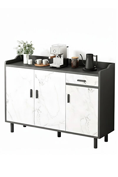 AGD Standalone Kitchen Cabinet with Storage Space for Kitchen Tools and Count...