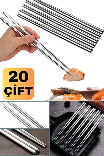 Munico Çin Suşi Paslanmaz Takım Chopstick Stick Yapmaz Pro Pas Çubuğu Kaymaz ...