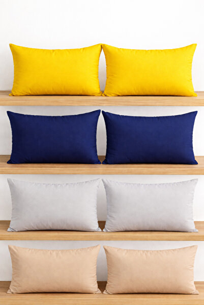 ÇIQRIK HOME 8 Pieces 50 X 70 cm Mixed Color Zippered Pillowcases