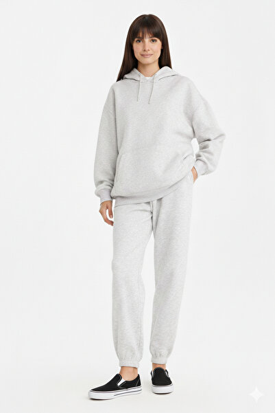 LUMİZA Ruffled Winter Women's Sweatpants with Elastic Cuffs, Baggy, Plus Size...