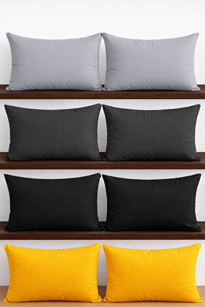 ÇIQRIK HOME 8 Pieces 50 X 70 cm Mixed Color Zippered Pillowcases