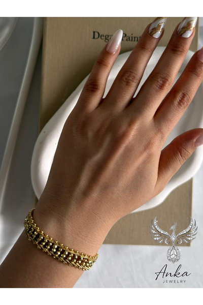 ANKA JEWELLRY DORİKA MODEL KALIN ZİNCİR GOLD BİLEKLİK