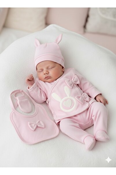 Laria Tavşan Kulaklı Fiyonklu Beşli Hasten Çıkış Seti