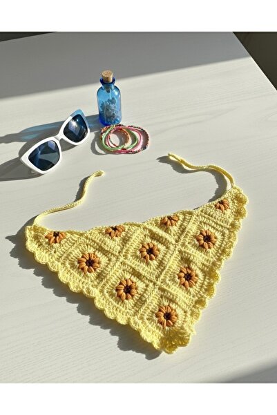 HENERA Sunflower Motif Bandana - Hair Accessory - Hair Band