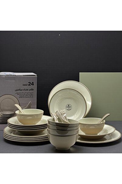 cc bin shihon A 24-piece melamine dinner set for 6 people, made of high-quali...